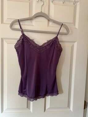 Victoria's Secret Deep Purple Lace-Trim Camisole